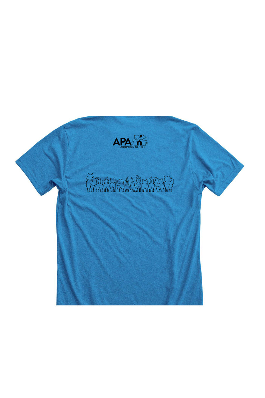 Cat Outline Tee- Blue