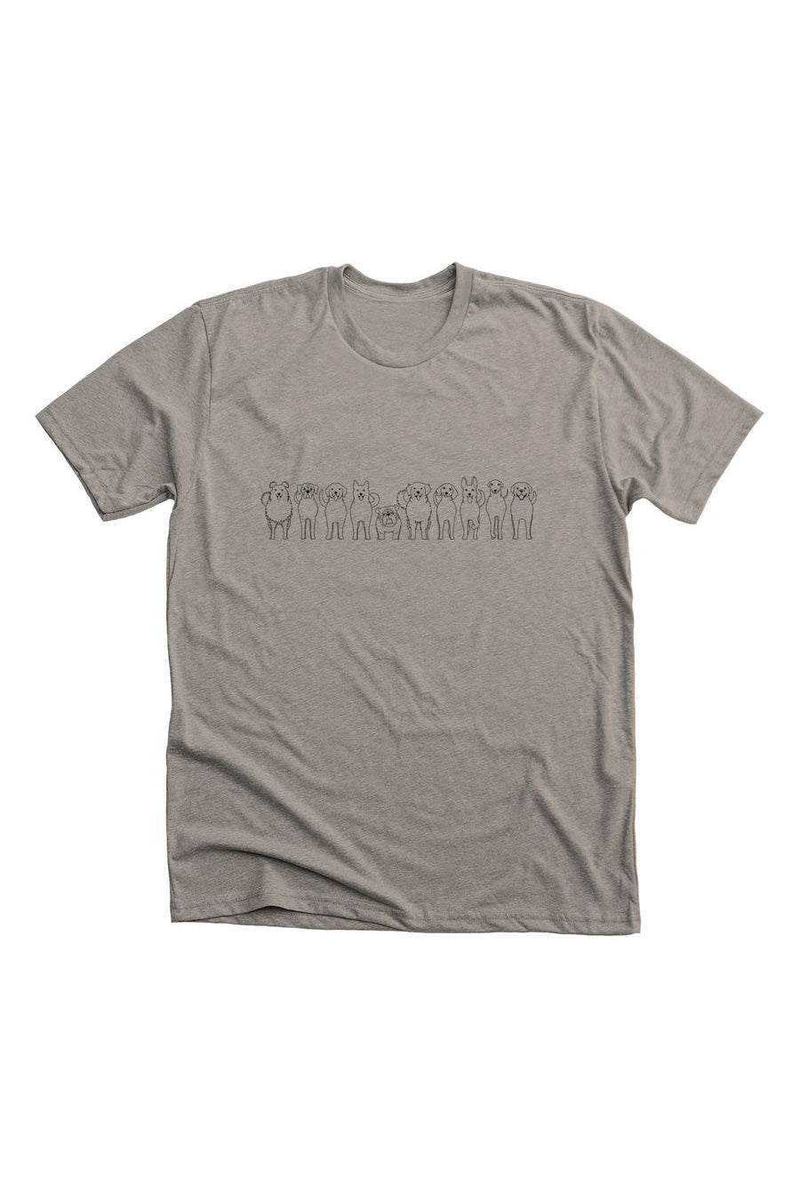 Dog Outline Grey T-Shirt